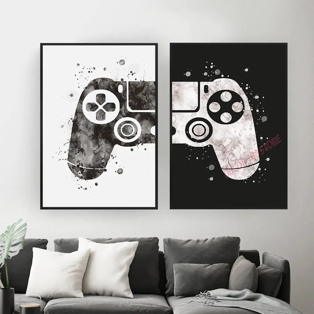 Black & White Game Posters