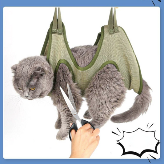 Cat Grooming Hammock & Restraint Bag – Calming Pet Carrier for Easy Nail Clipping, Bathing & Vet Visits – Breathable & Adjustable Fit