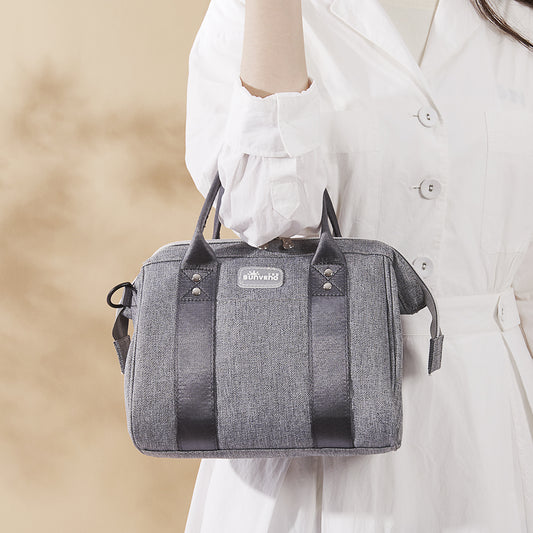Petite Crossbody Diaper Bag – Lightweight Water-Resistant Baby Bag for Moms – Convertible Mini Purse with Adjustable Strap & Pockets