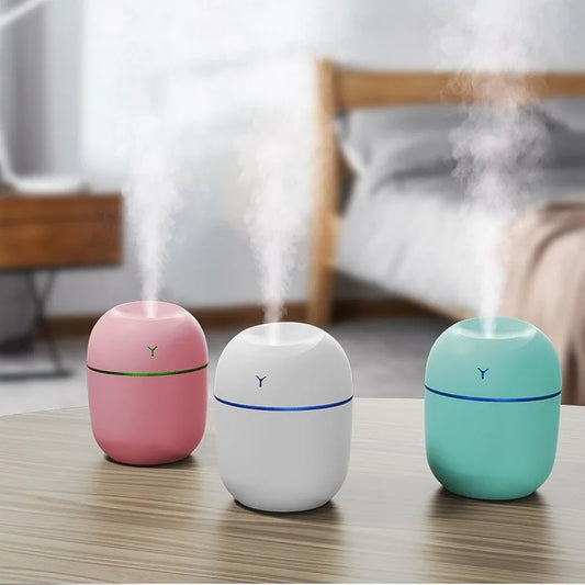 Mini Portable Ultrasonic Air Humidifier &amp; USB Essential Oil Diffuser with LED Night Light – Compact, Stylish, and Relaxing