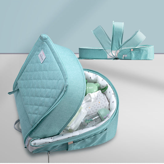 Portable Diaper Bag Backpack with Changing Station – Waterproof Baby Bag with Built-In Mat, Stroller Straps & Storage – Ideal Gift for New Parents