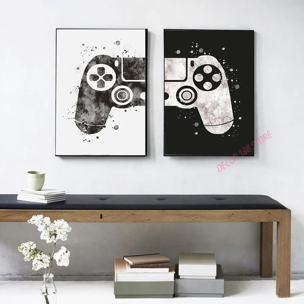 Black & White Game Posters